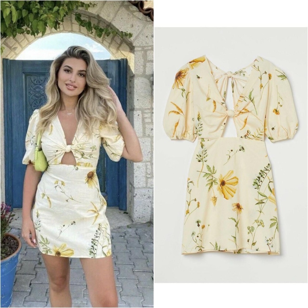 Size XL | H&M | VIRAL!!! Linen Blend Dress